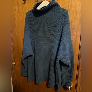 Blue mock neck sweater from Aerie